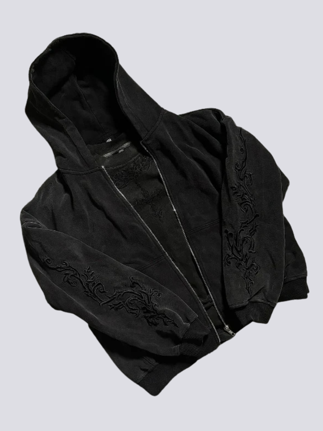 Zip Black Floral