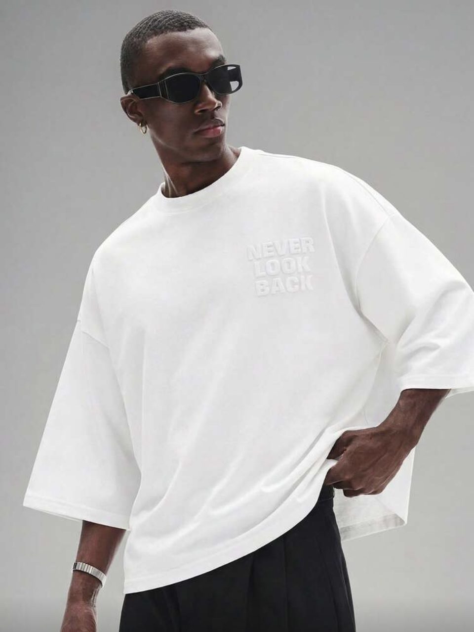 Never Look Back Oversized T-Shirt White