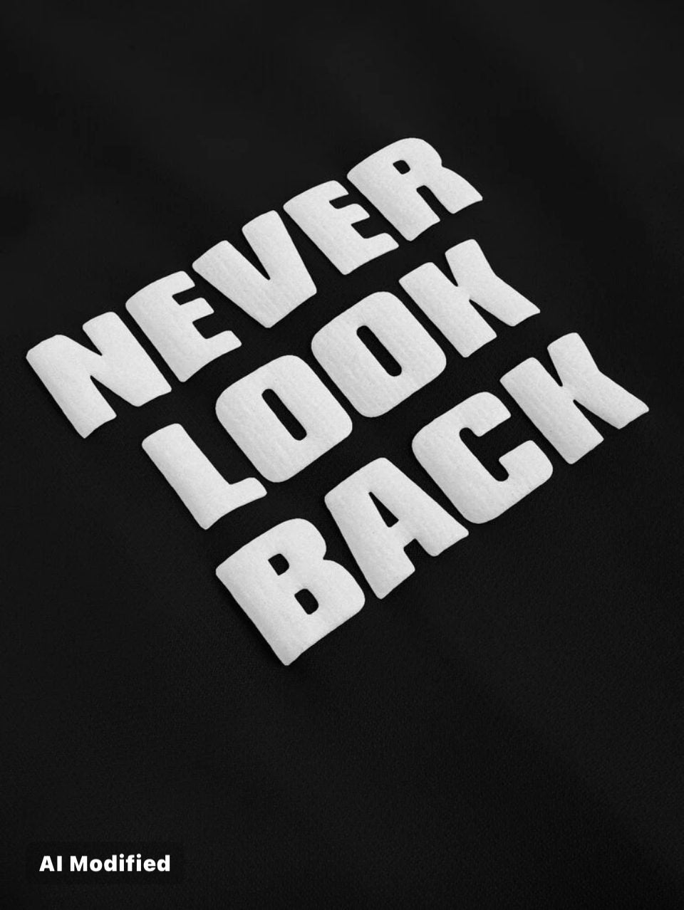 Never Look Back Oversized T-Shirt Black