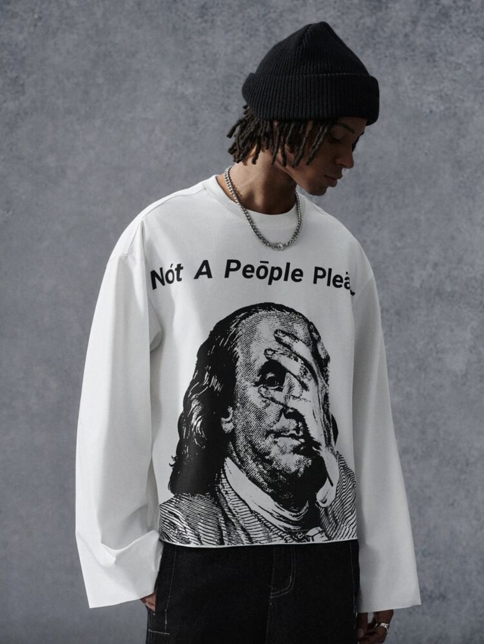 Not A People Pleaser Sweatshirt White
