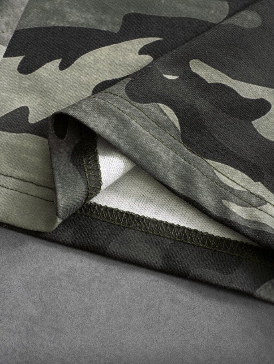 Camo Wide Leg Joggers - Embroidered Script Baggy Sweatpants