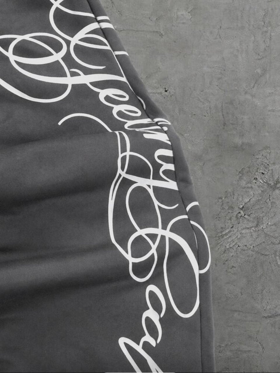 Feeling Confident Sweatshirt and Joggers Set Dark Grey - Script Print Tracksuit