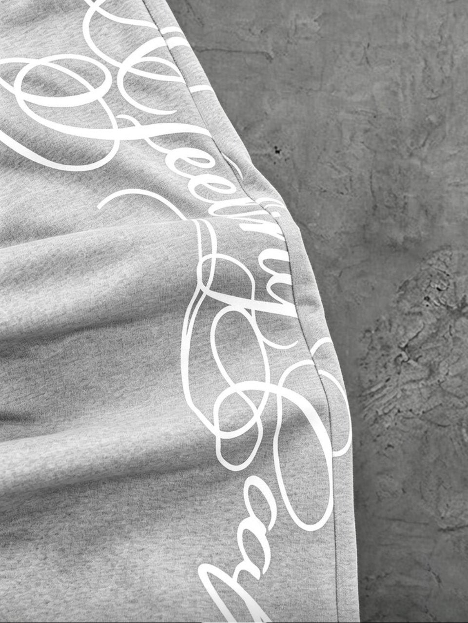 Feeling Confident Sweatshirt and Joggers Set Grey - Script Print Tracksuit