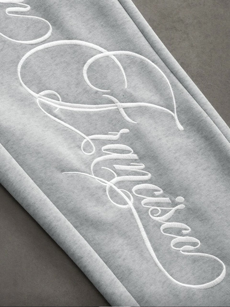 San Francisco Zip Hoodie and Joggers Set Grey - Embroidered Script Tracksuit