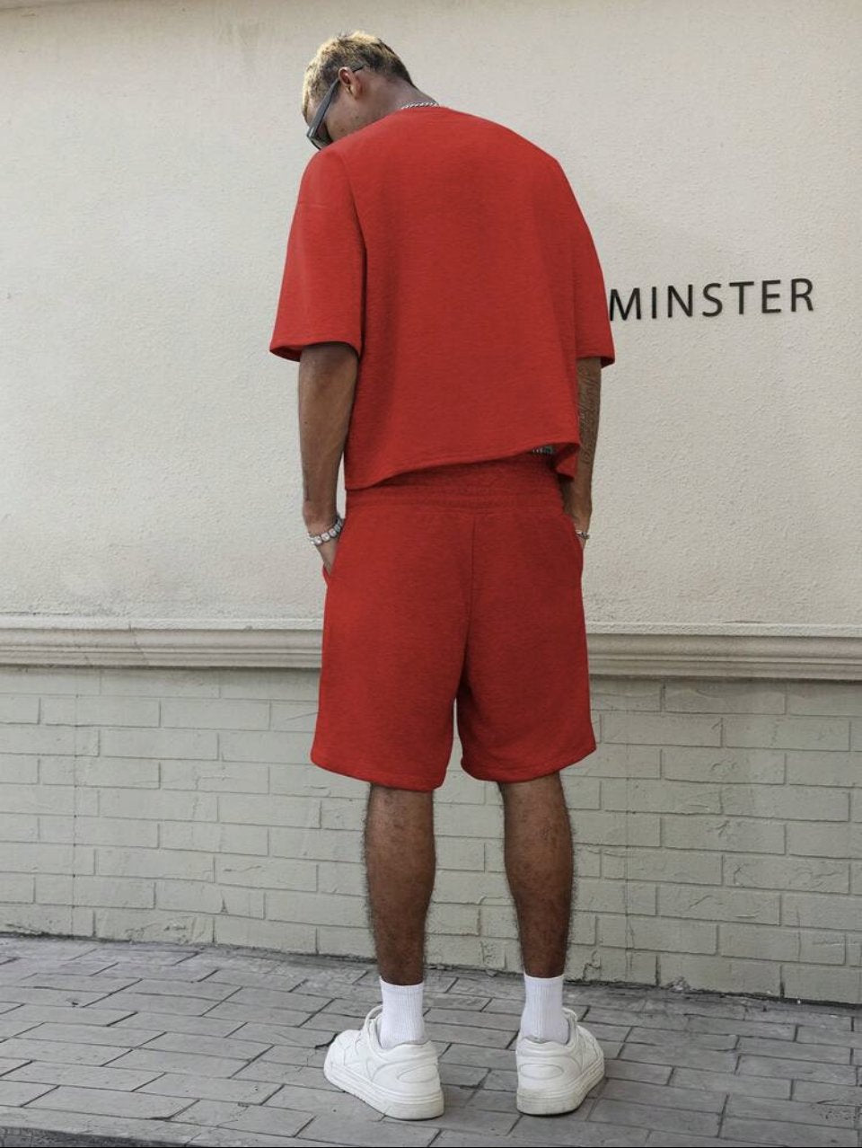 Follow Your Heart Tee and Shorts Set Red - Piping Two Piece