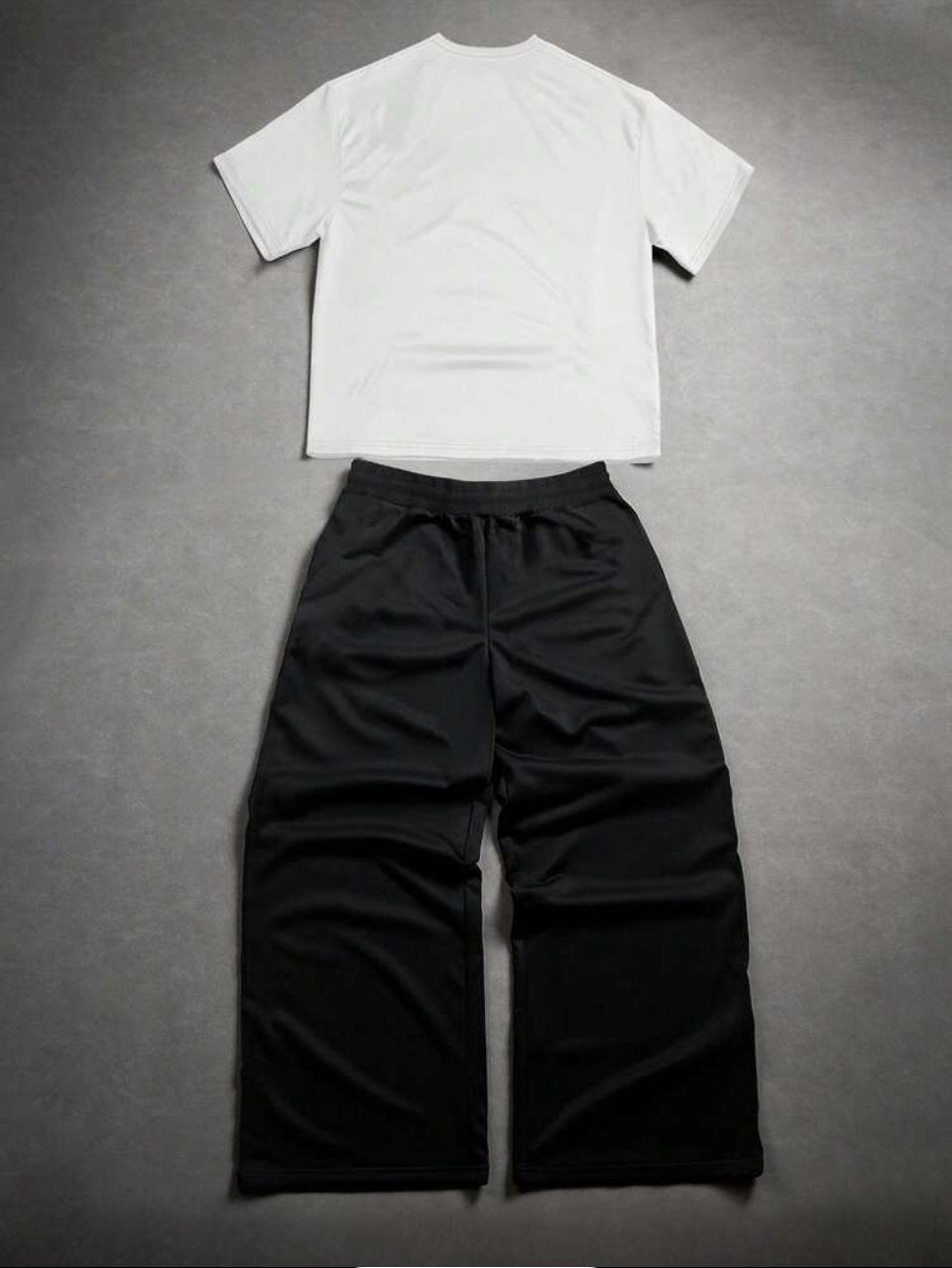 Sakura Flower Tee and Pants Set White Black - Cherry Blossom Two Piece