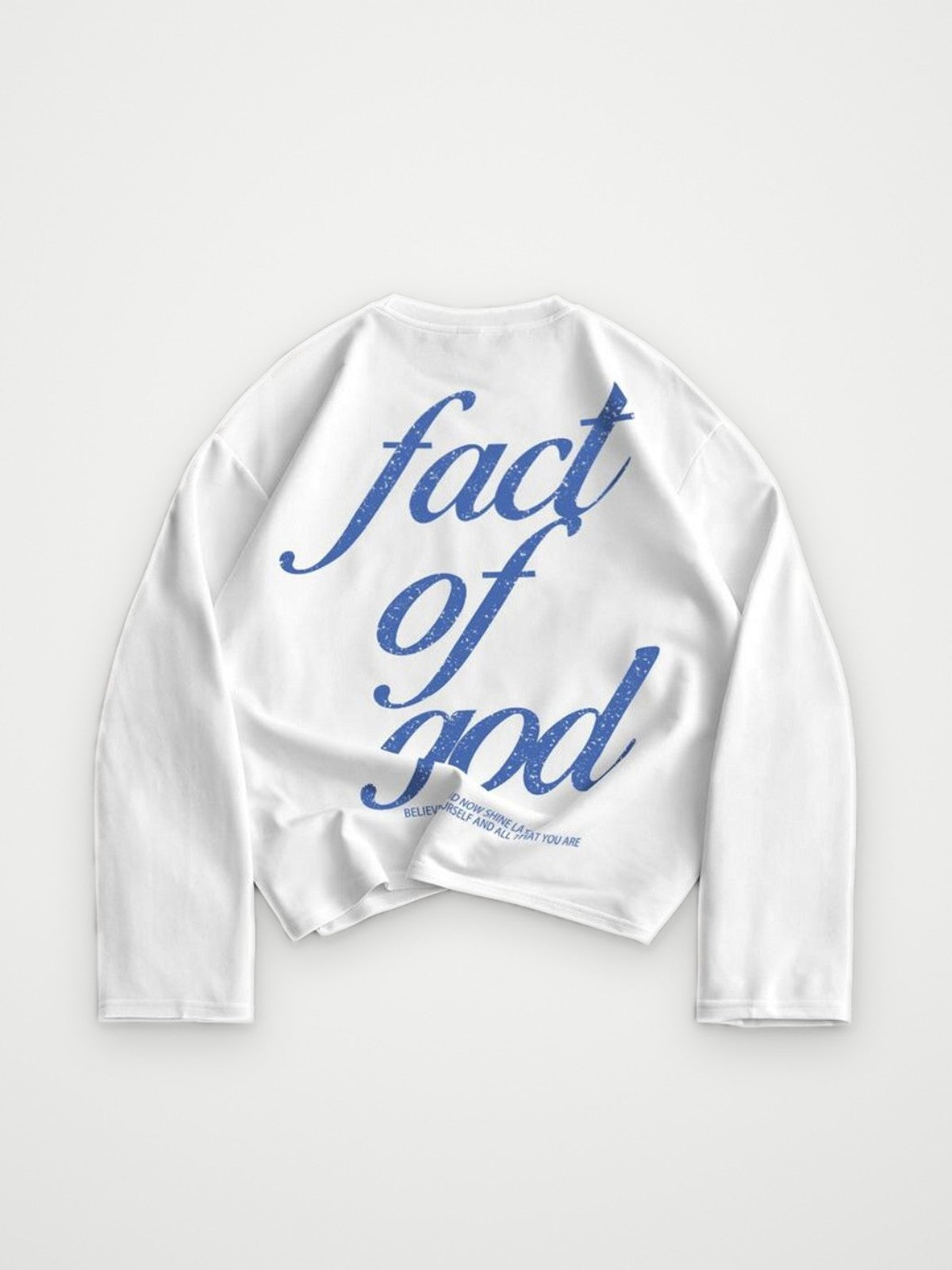 Fact Of God Embroidered Sweatshirt White | Obsyde